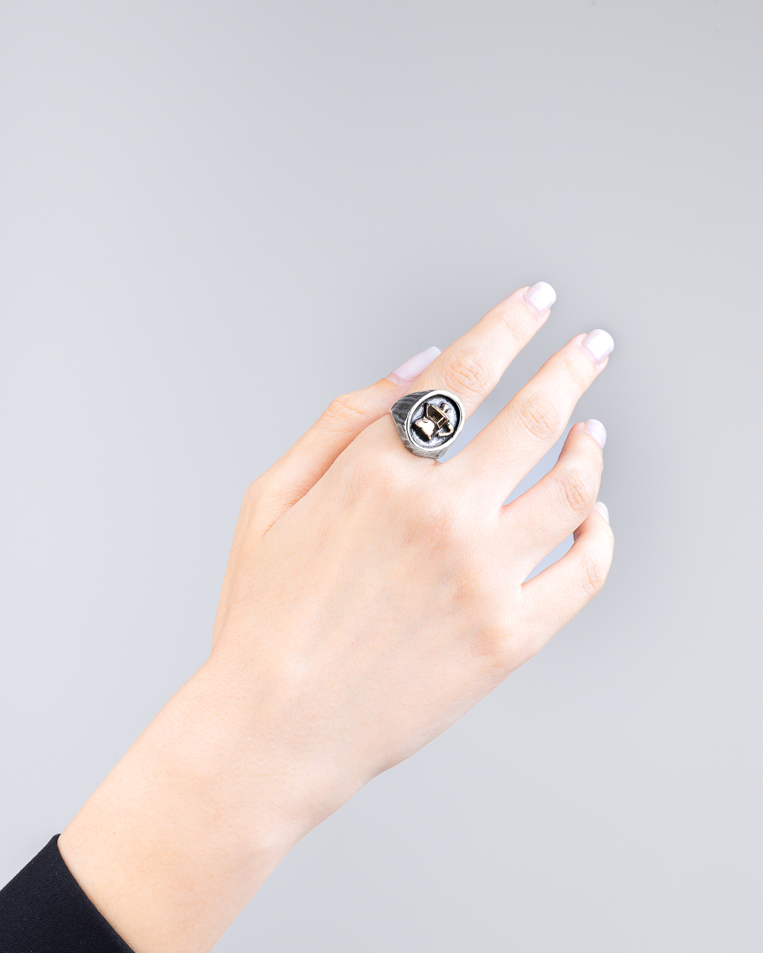 Anello Moka chevalier ovale