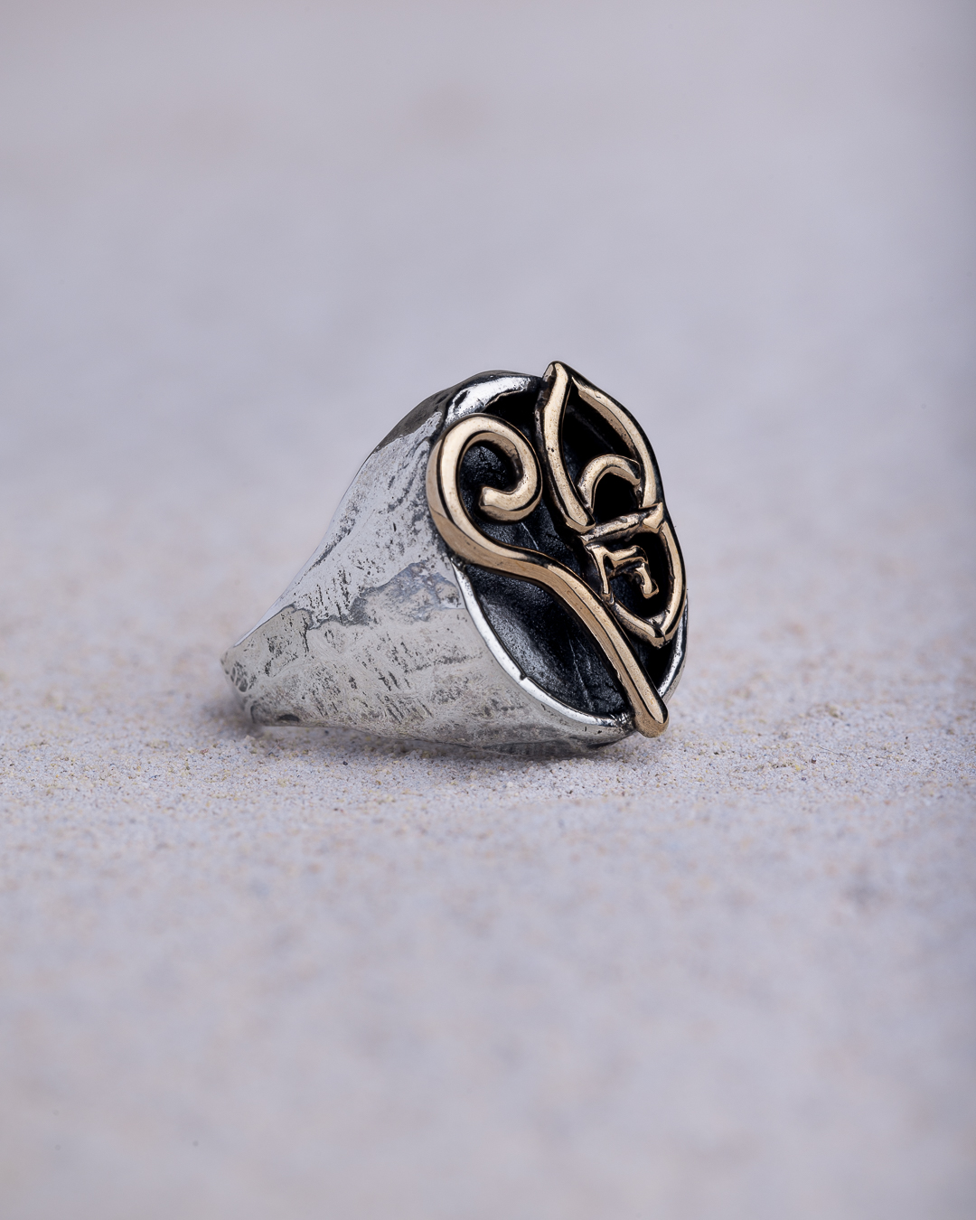 Anello San Gennaro chevalier ovale
