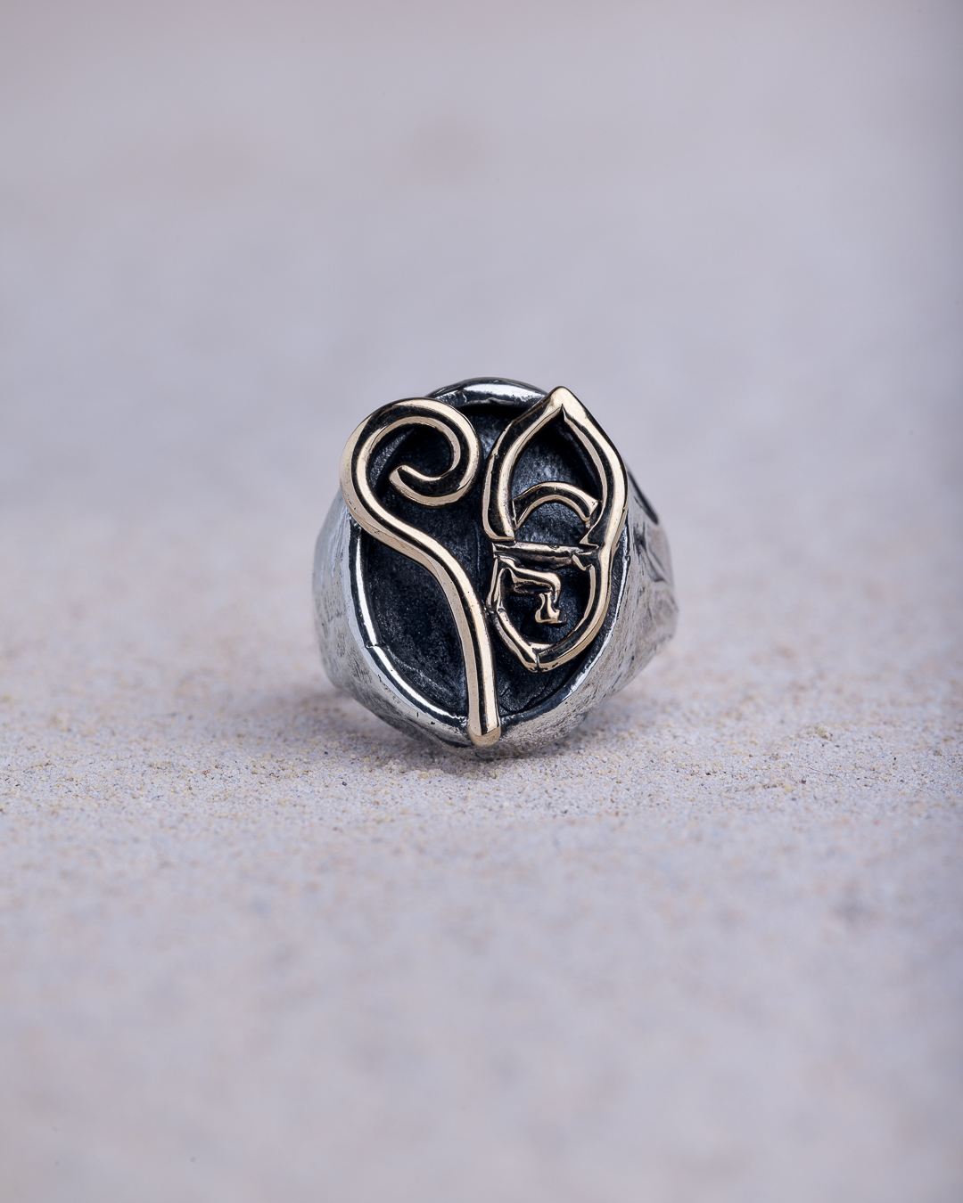 Anello San Gennaro chevalier ovale