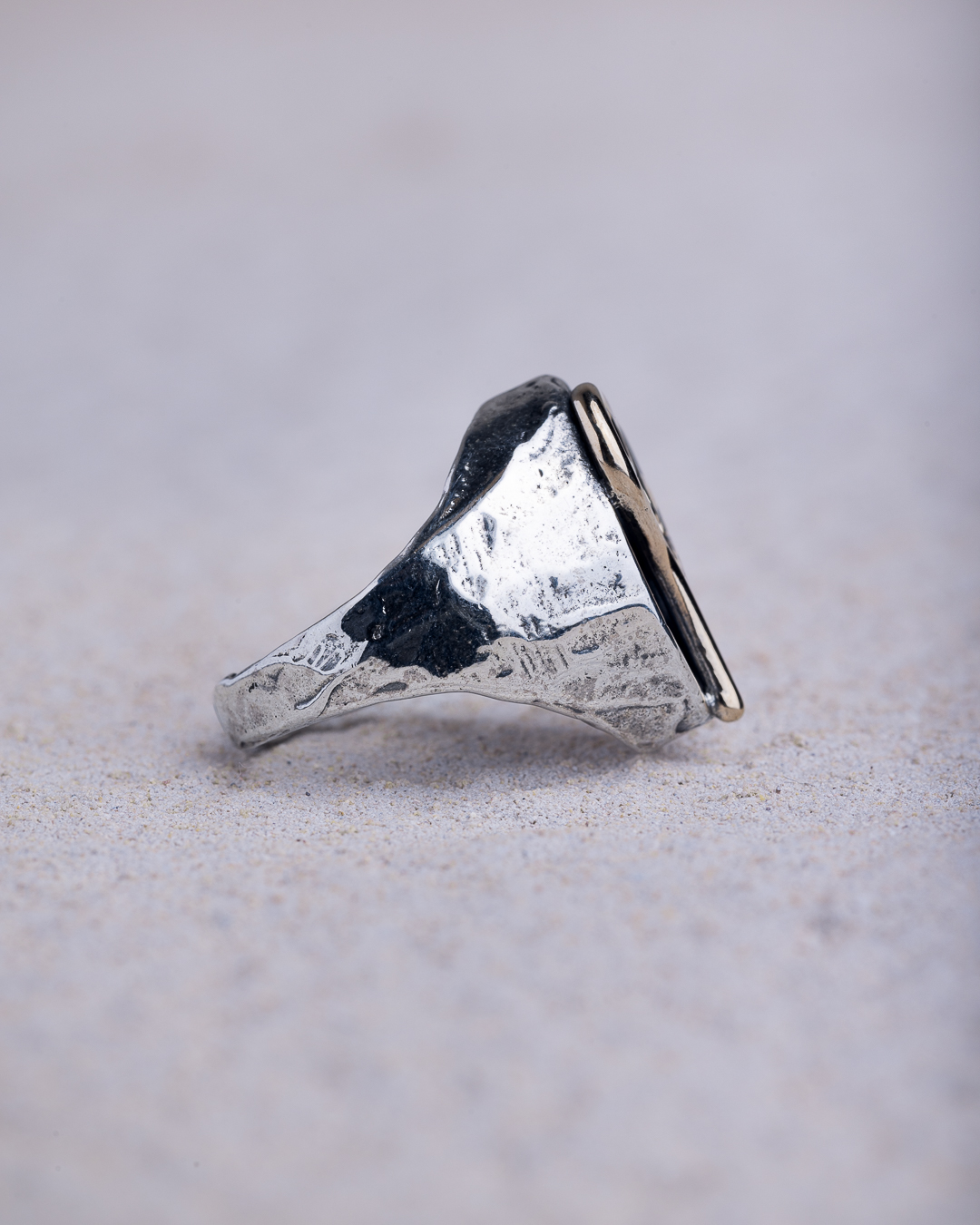 Anello San Gennaro chevalier ovale