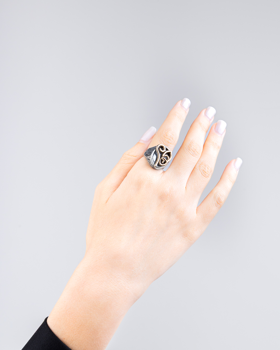 Anello San Gennaro chevalier ovale