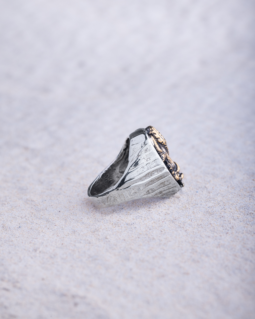 Anello Asso di Bastoni chevalier ovale