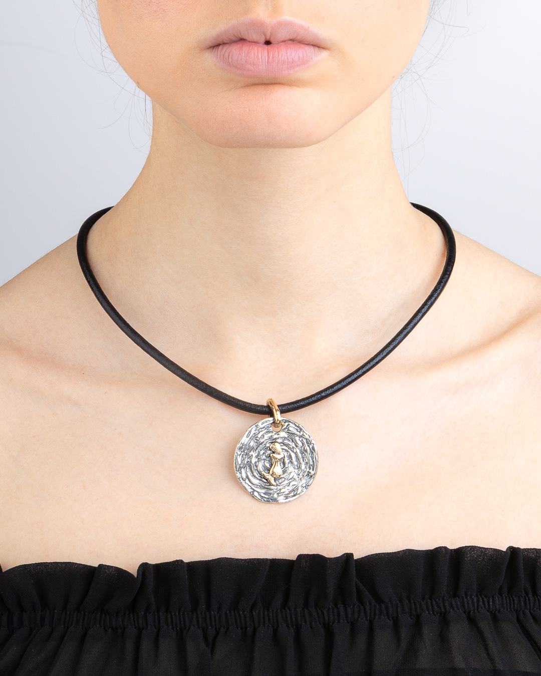 Ciondolo piastra lavorata vari soggetti Napoli