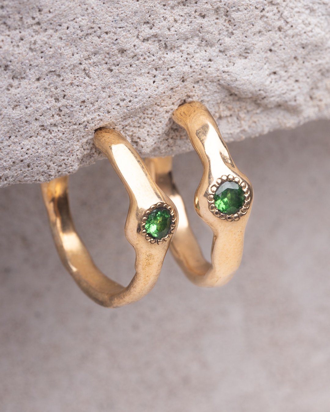 Orecchini Iride coppia tondi placcati oro