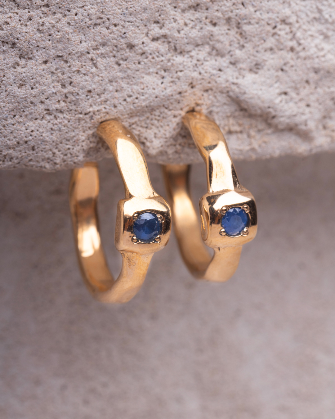 Orecchini Iride coppia quadrato placcati oro