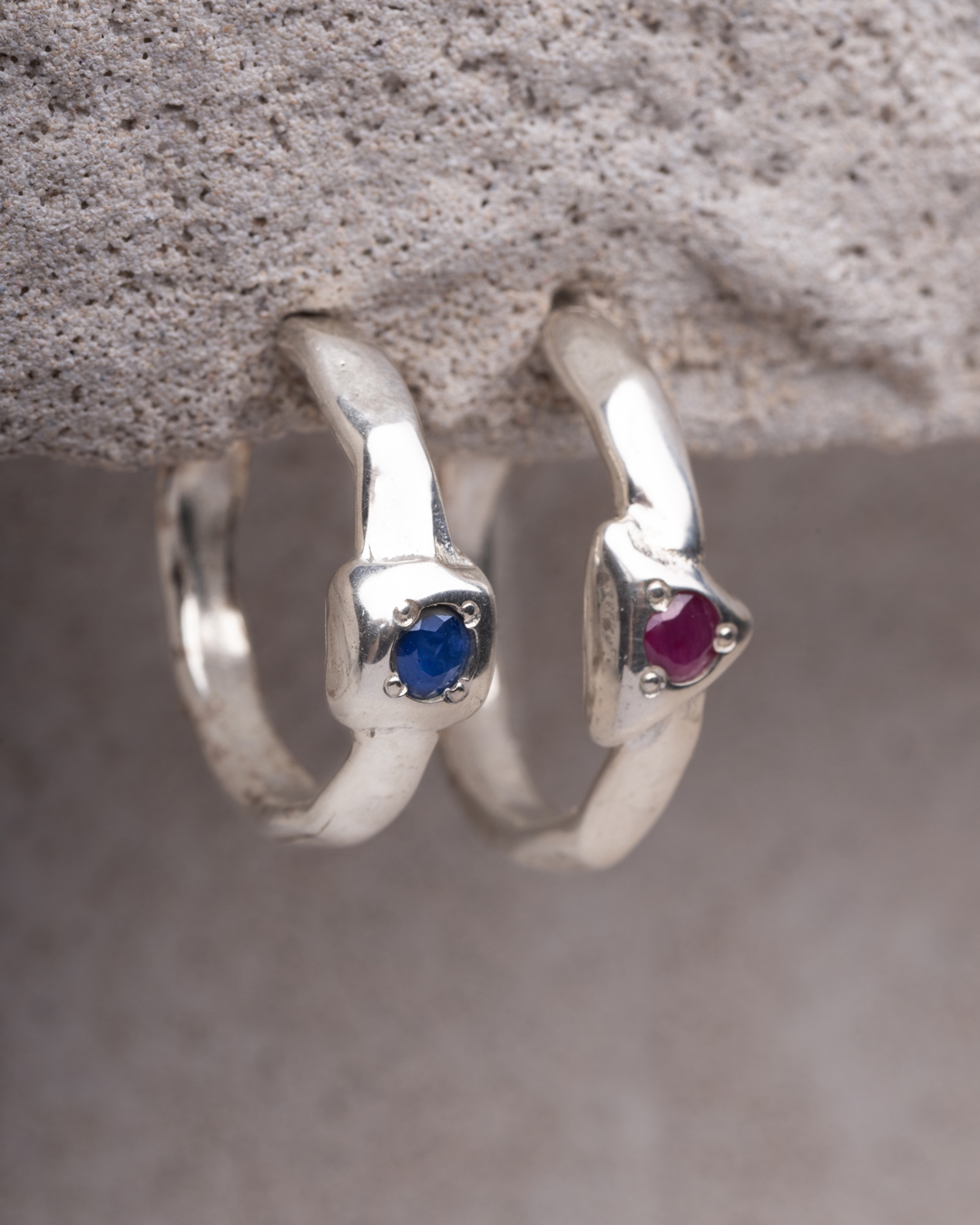 Orecchini Iride coppia misti triangolo/quadrato