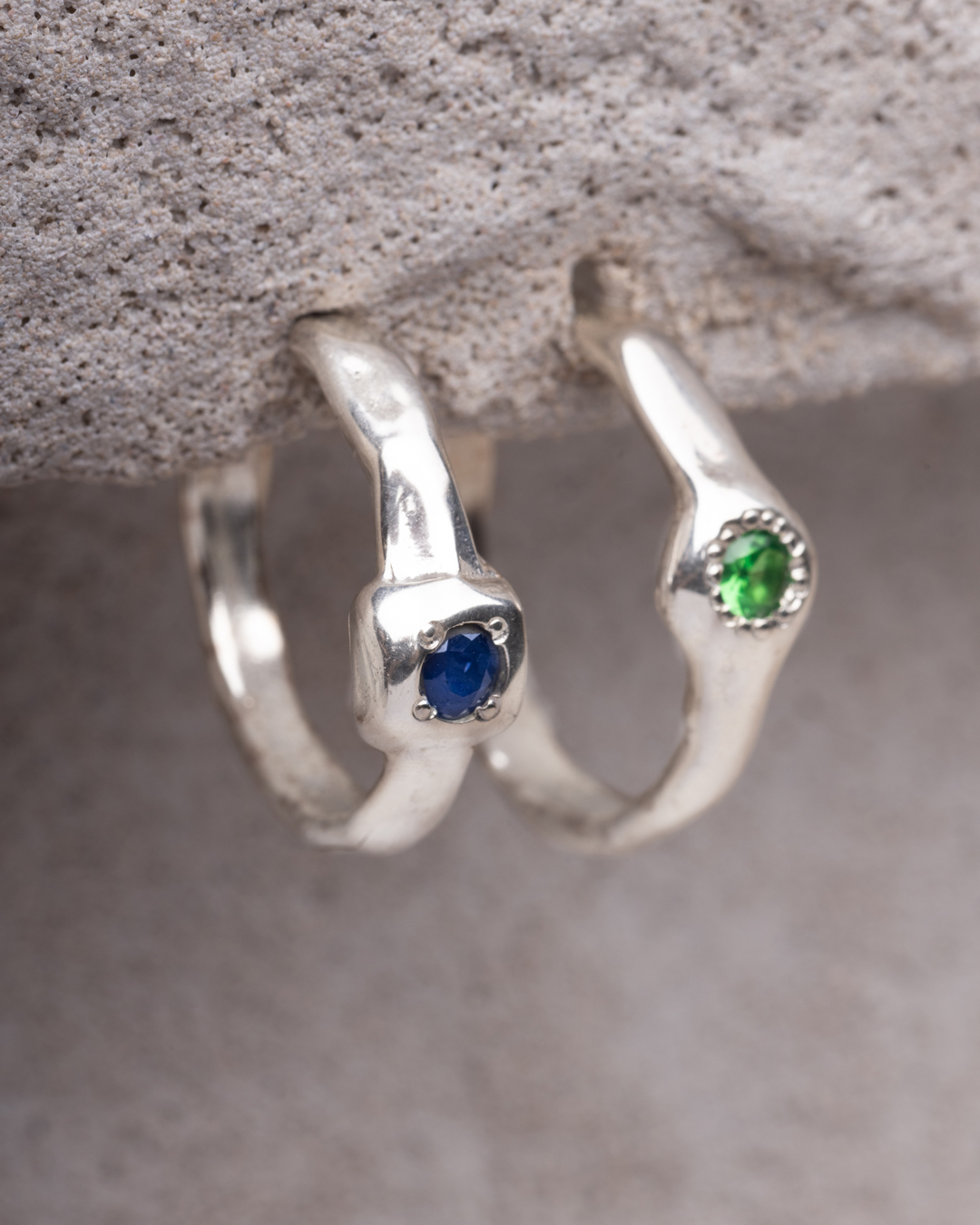 Orecchini Iride coppia misti tondo/quadrato