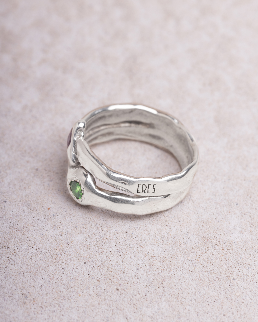 Anello Iride doppio/tondo triangolo