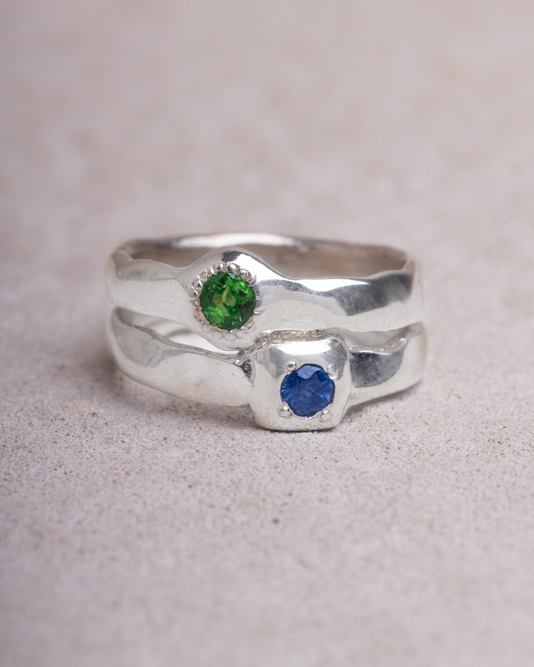 Anello Iride doppio tondo/quadrato