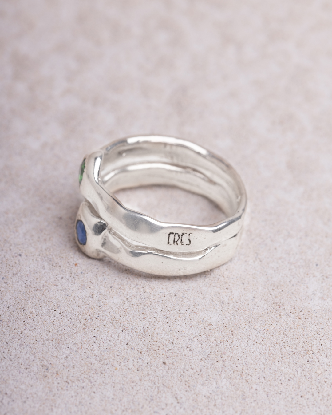 Anello Iride doppio tondo/quadrato