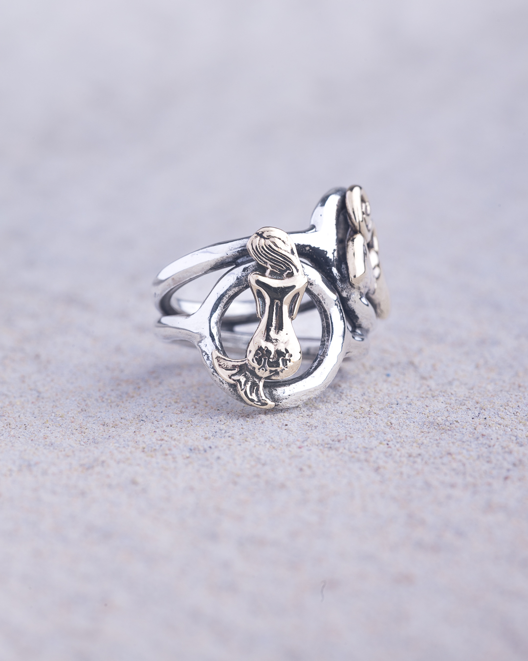 Anello FiloSpesso Doppio inserto traforato