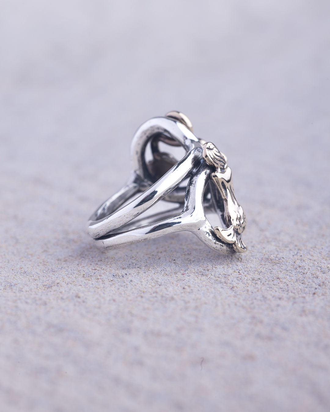 Anello FiloSpesso Doppio inserto traforato