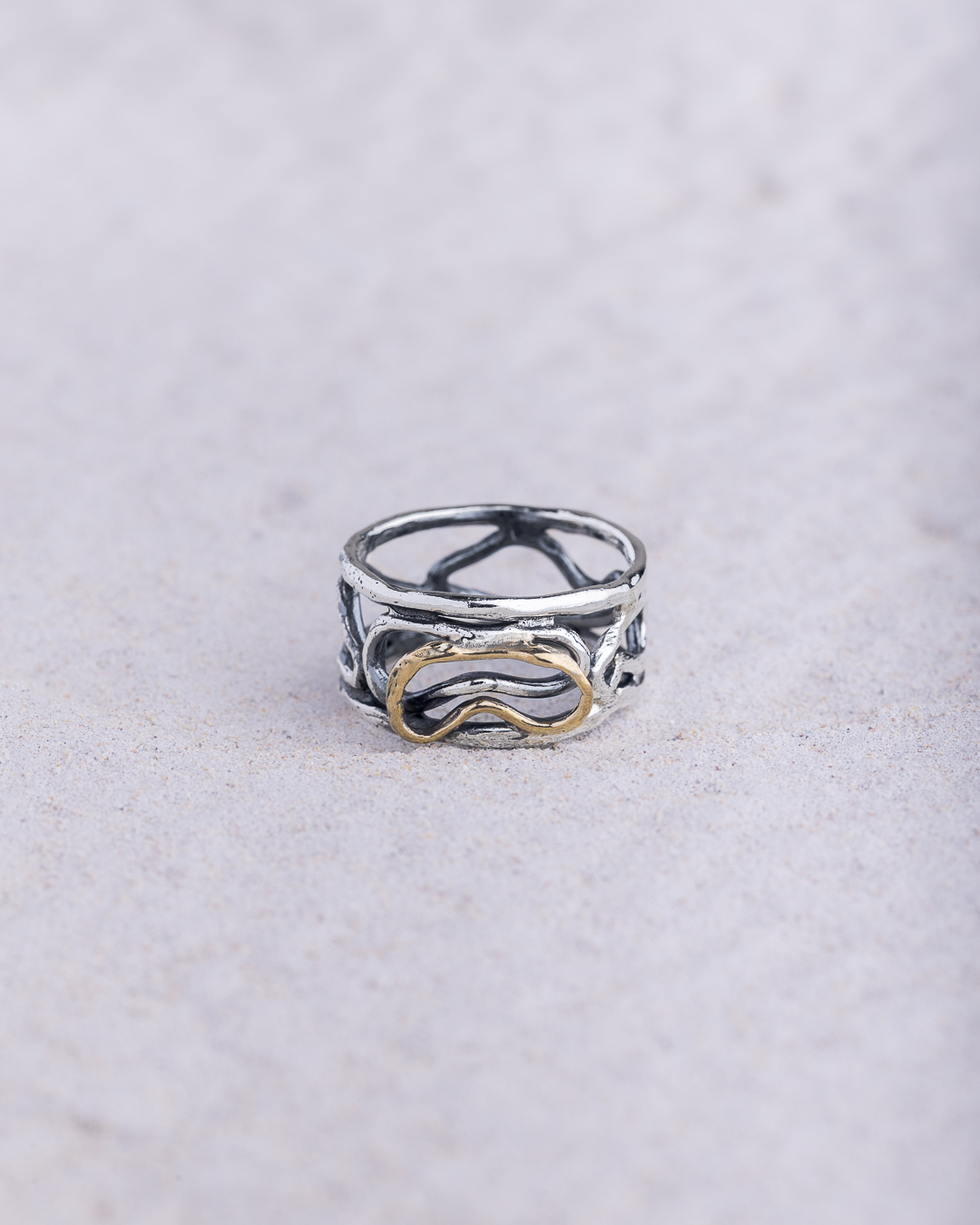 Anello Essentia - Fascia bicolor Laminam