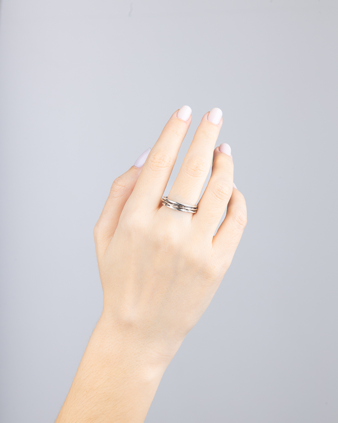 Anello Fascia uomo stretta bicolor