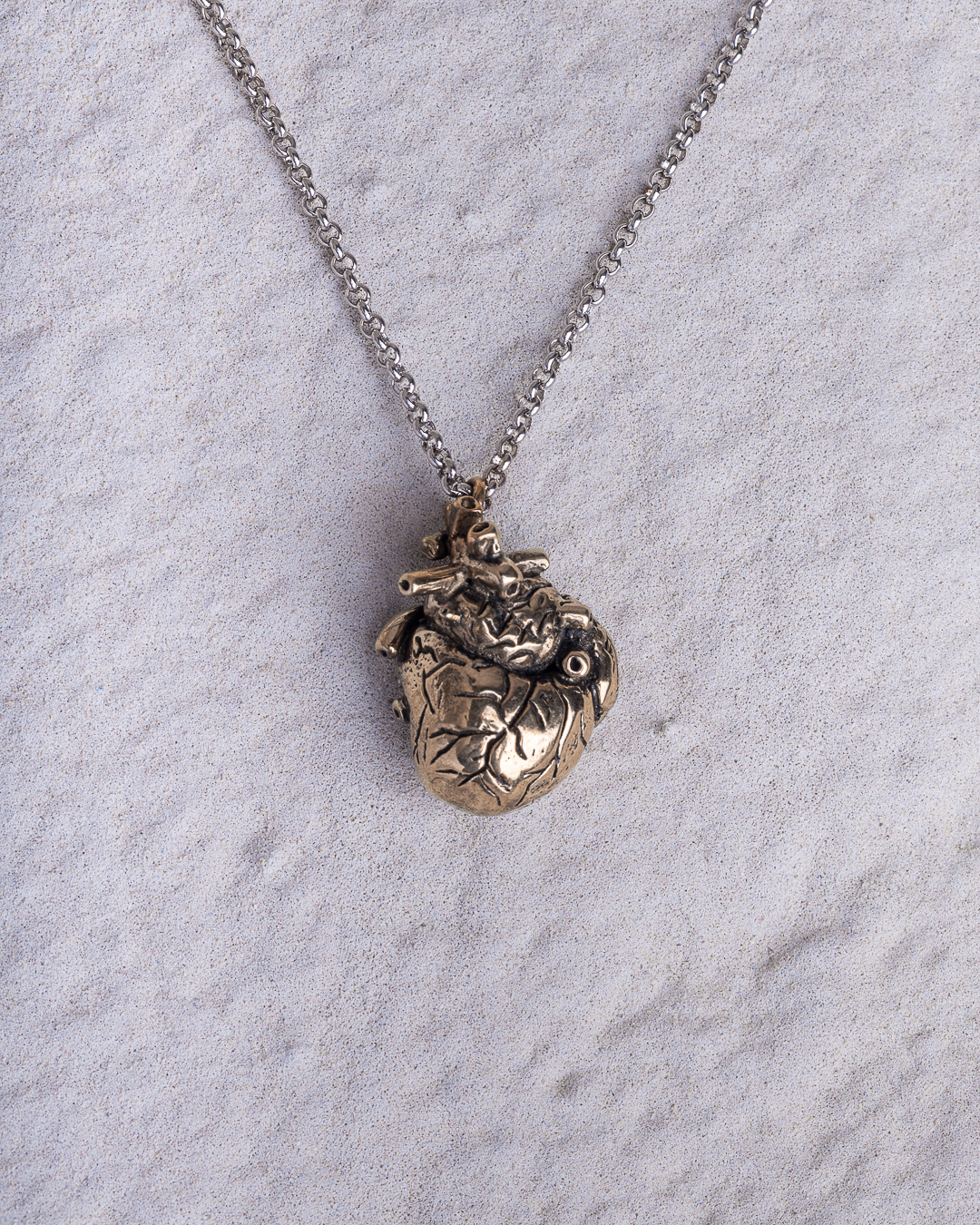 Ciondolo Cuore Bronzo con catena