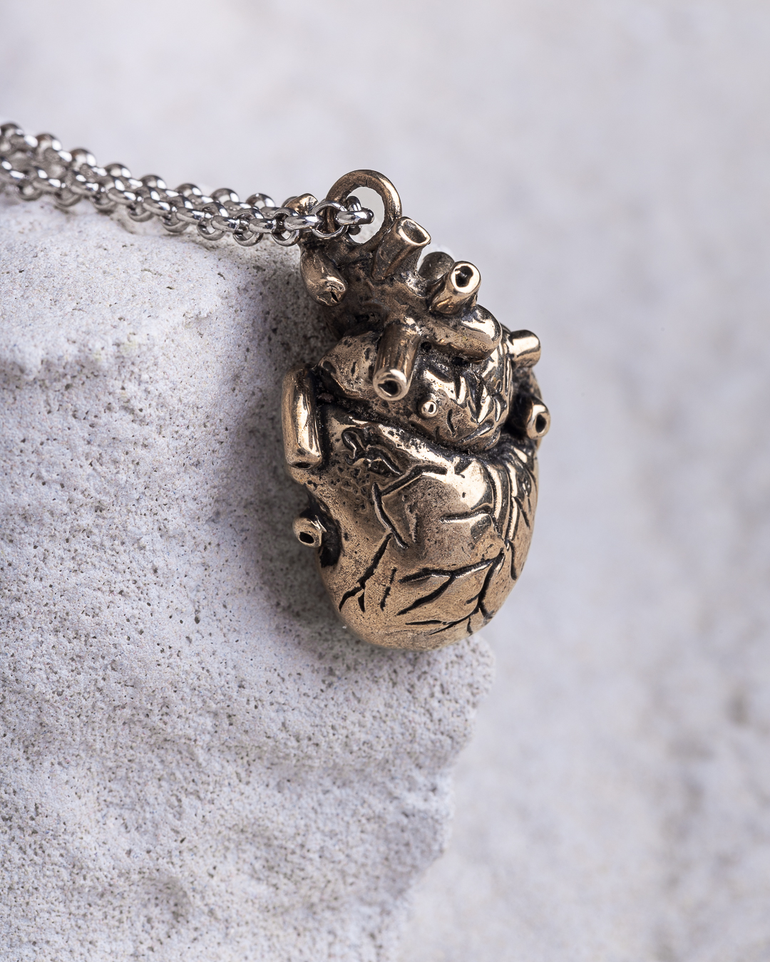 Ciondolo Cuore Bronzo con catena