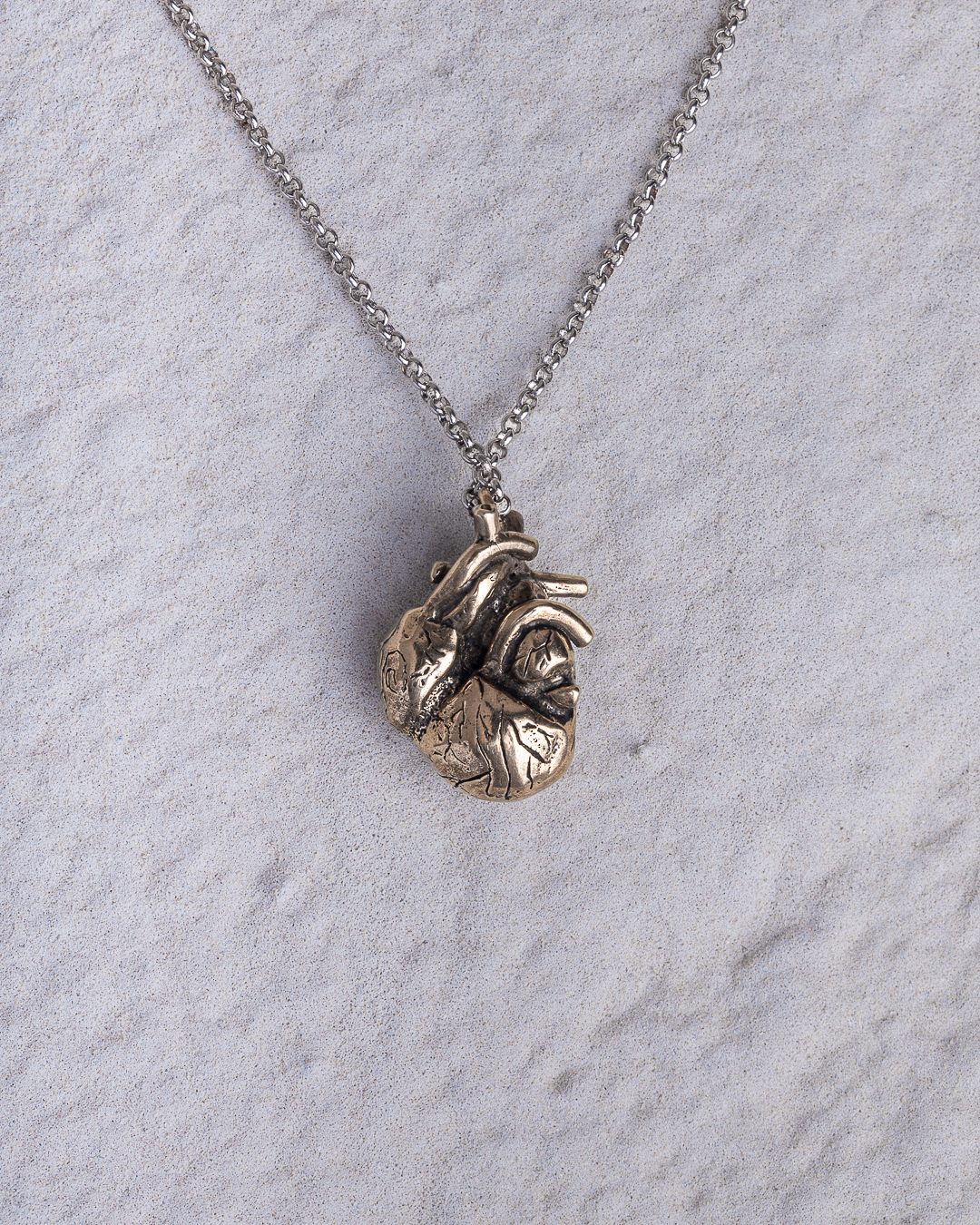 Ciondolo Cuore Bronzo con catena