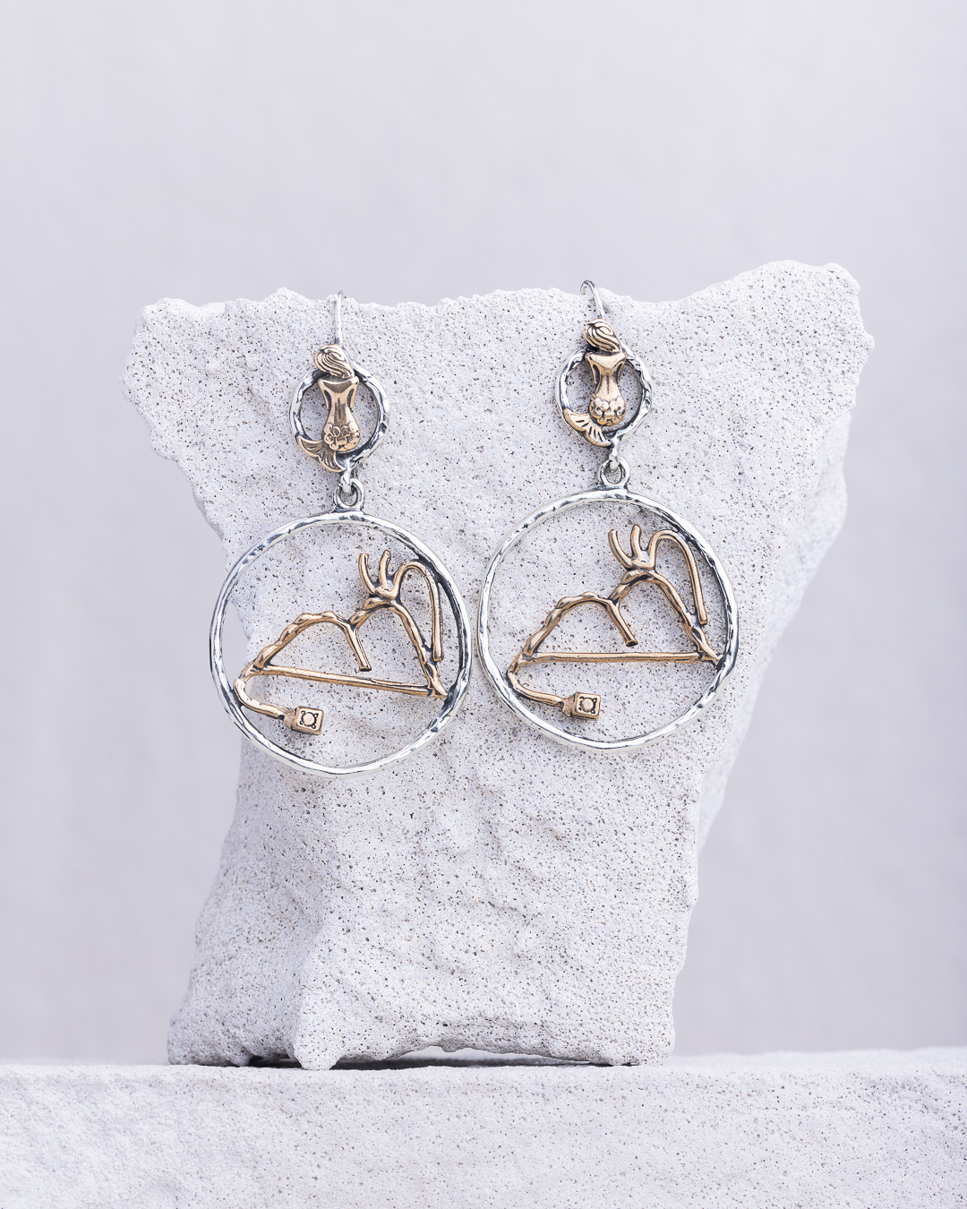 Orecchini Vesuvio bicolor