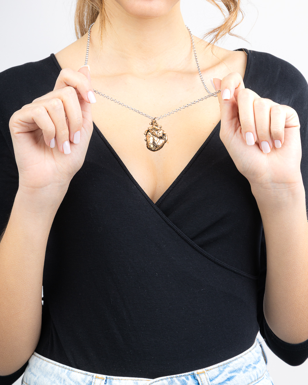 Ciondolo Cuore Bronzo con catena