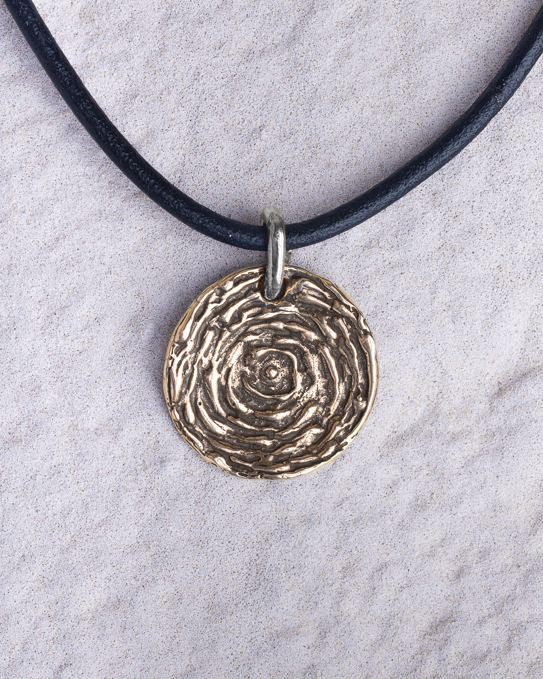 Ciondolo piastra Tonda bronzo